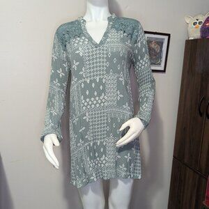 Miami Mint Green Patterned Dress M GUC
